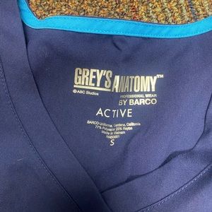 Greys Anatomy Barco Navy Scrub Top